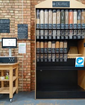 Food refill station at Daily Bread Co-operative in Cambridge