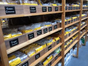 a wide range of herbs and spices at Daily Bread Co-operative in Cambridge