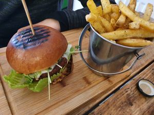 Burger at The Warehouse Cafe in Birmingham