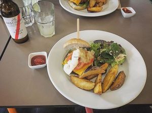 burger at The Warehouse Cafe in Birmingham