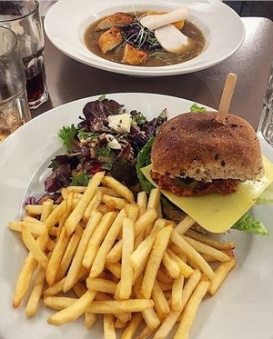 Vegan sloppy joes and vegan katsu curry at The Warehouse Cafe in Birmingham