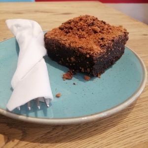 Biscoff brownie at Nutters in Hereford