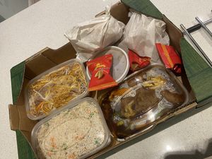 This evenings takeaway!   at Veggie World in Milton Keynes