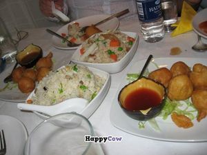 Special Fried Rice (mixed veggie soya meats and vegetables) & Veggie Pork Balls at Veggie World in Milton Keynes