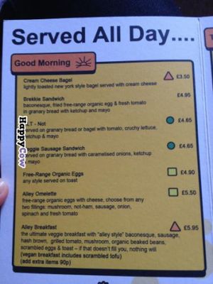 Served all day at Alley Cafe Bar in Nottingham