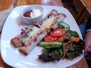 vegan burrito! at Alley Cafe Bar in Nottingham