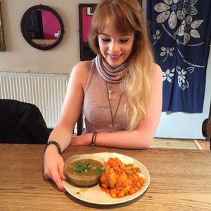 yummy vegan lunch !!  at The Magic Cafe in Oxford