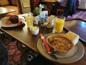 Vegan potato korma at The Good Earth in Leicester