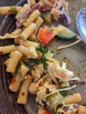 Pasta salad at The Good Earth in Leicester