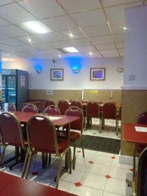 Inside the restaurant at Sardaar Restaurant in Leicester