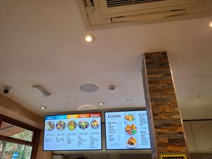 The veggie is great option for vegan at Govinda's in London