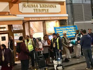 outside at Govinda's in London