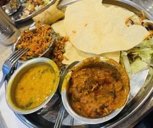 Vegan plate- simple & satisfying   at Govinda's in London