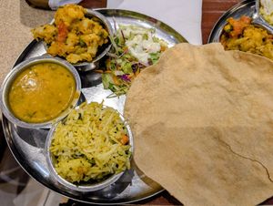 Veggie Platter recommended for vegans! at Govinda's in London