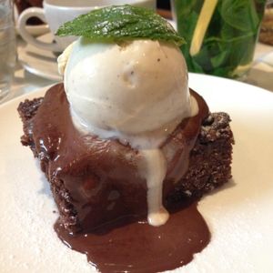 Chocolate and Peanut butter Brownie - Vegan at Mildreds - Soho in London