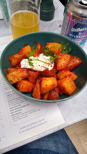 Harissa Patatas Bravas at Mildreds - Soho in London
