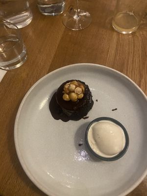 faux-rerro fudge cake  at Mildreds - Soho in London