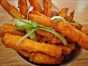 Sweet potato fries   at Mildreds - Soho in London