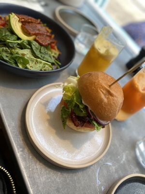 Brunch bowl and tempeh bacon & avo bap at Mildreds - Soho in London