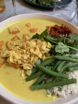 Curry with sweet potato and green beans  at Mildreds - Soho in London