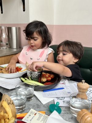 Nuggies and fries   at Mildreds - Soho in London