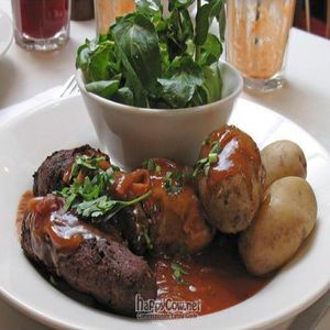 Vegan Sausages and Potato at Mildreds - Soho in London