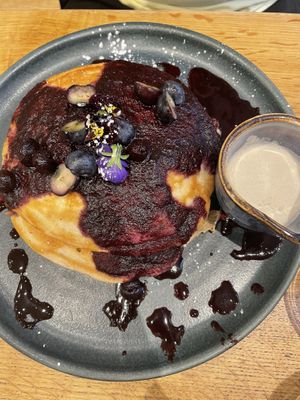 Blueberry pancakes  at Mildreds - Soho in London