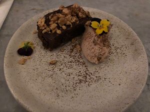 s'nickers fudge cake at Mildreds - Soho in London