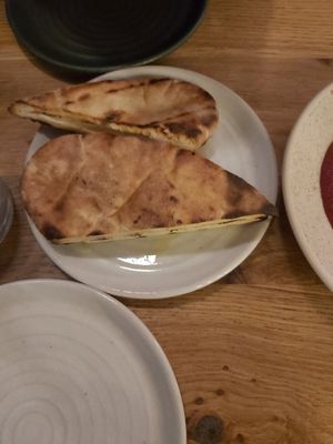 Pita bread at Mildreds - Soho in London