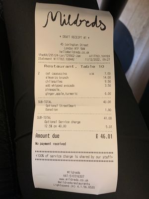   at Mildreds - Soho in London