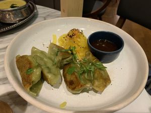 Spinach Gyozas  at Mildreds - Soho in London