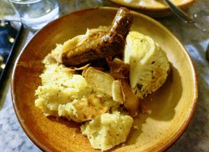 Fennel sausage & mash at Mildreds - Soho in London