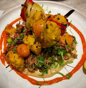 Kebab and rice dish  at Mildreds - Soho in London