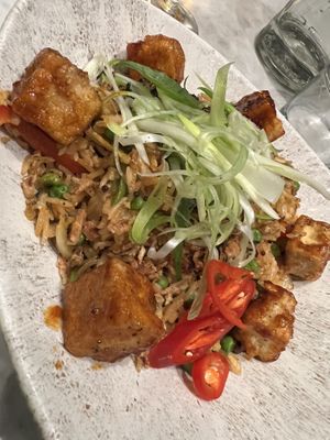 Tofu and rice dish  at Mildreds - Soho in London