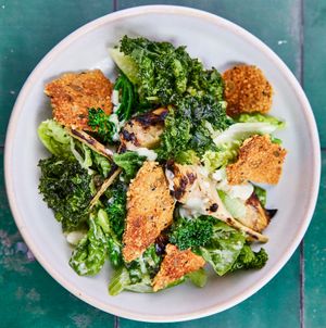 grilled artichoke caesar at Mildreds - Soho in London