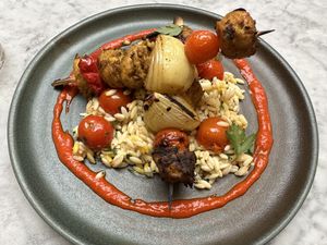 Chik'n kebabs  at Mildreds - Soho in London