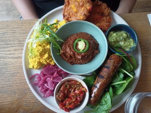 Almuerzo brunch at Mildreds - Soho in London