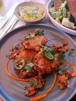 Corn patties at Mildreds - Soho in London