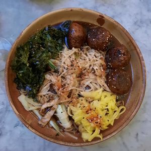 Tempeh noodles at Mildreds - Soho in London