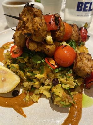 Chicken Shish Tawook Kebab. Einfach fanatisch!  at Mildreds - Soho in London