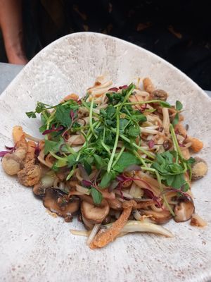 Tempeh and mushroom udon at Mildreds - Soho in London