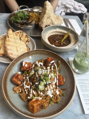 Hummus with pitta  at Mildreds - Soho in London