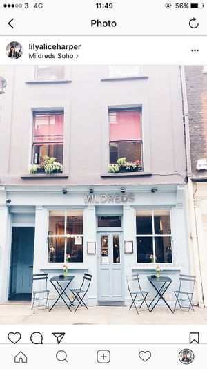 Outside at Mildreds - Soho in London