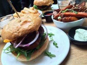 Vegan burger at Mildreds - Soho in London