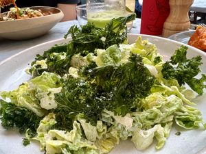Grilled Artichoke Cesar salad —one of the best!   at Mildreds - Soho in London
