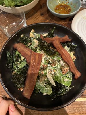 insalata di carciofi con aggiunta di bacon   at Mildreds - Soho in London