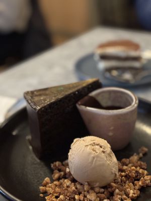 Chocolate cake  at Mildreds - Soho in London