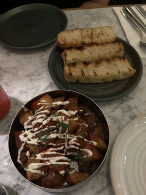 Patatas Bravas and Foccacia  at Mildreds - Soho in London