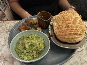 Mushroom pot pie  at Mildreds - Soho in London