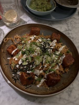 Salt and pepper tofu bokkeumbap  at Mildreds - Soho in London